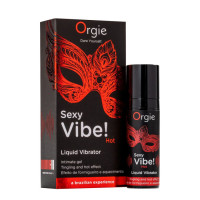 Жидкий вибратор Orgie Sexy Vibe! Hot, 15 мл эффект разогрева и вибрации