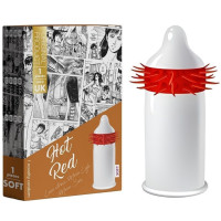 Презерватив із вусиками  EGZO Hot Red Вогняно червоний 1шт