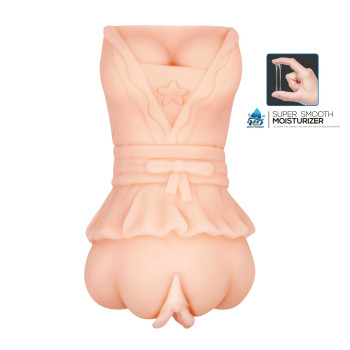 Мастурбатор з вібрацією та технологією вироблення лубриканта CRAZY BULL - Realistic Vagina Masturbator