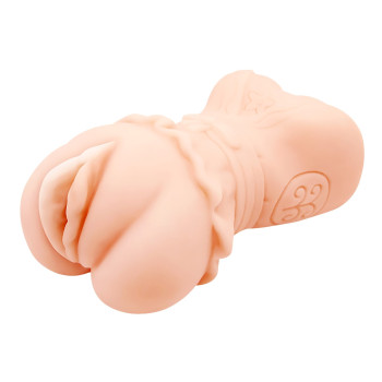 Мастурбатор з вібрацією та технологією вироблення лубриканта CRAZY BULL - Realistic Vagina Masturbator