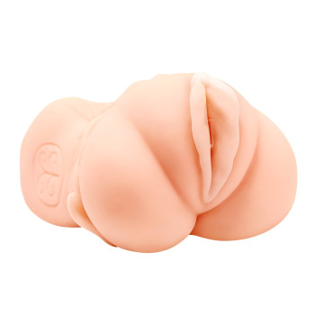 Мастурбатор з вібрацією та технологією вироблення лубриканта CRAZY BULL - Realistic Vagina Masturbator