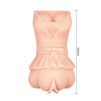Мастурбатор з вібрацією та технологією вироблення лубриканта CRAZY BULL - Realistic Vagina Masturbator