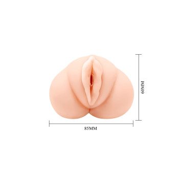 Мастурбатор з вібрацією та технологією вироблення лубриканта CRAZY BULL - Realistic Vagina Masturbator