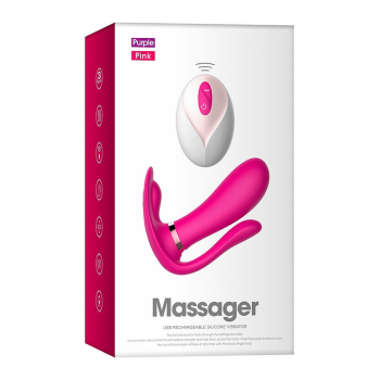 Вібратор з анальним та кліторальним стимулятором та підігрівом Boys of Toys - Remote wearable vibrator PINK
