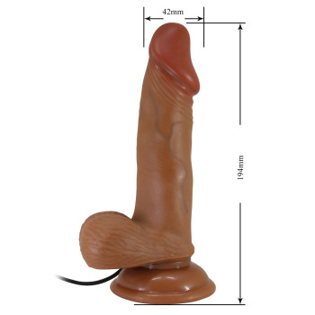 Вібратор на присоску BAILE - Beautiful Zebulon Vibration 7.6" Brown