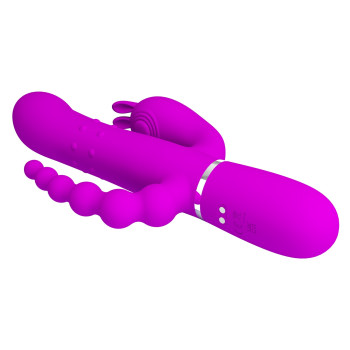Вібратор з анальним та кліторальним стимулятором Pretty Love - Cammy Purple Twinkled Tenderness
