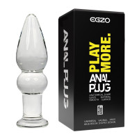 Анальный плаг из стекла EGZO EAP-G ( длина 10.7 см, диаметр 3.4 см )