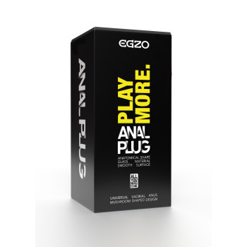 Анальний плаг зі скла, що світиться EGZO EAP-R (довжина 7.2 см, діаметр 2.8 см )