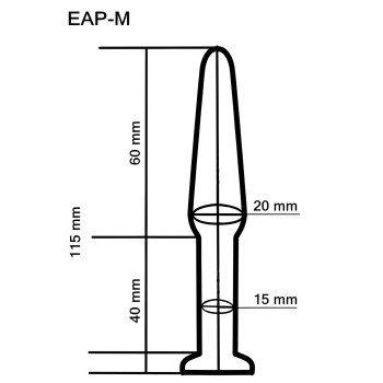 Анальный плаг из стекла EGZO EAP-M ( длина 11.5 см, диаметр 2 см )