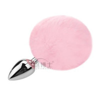 Анальна пробка з хвостом SKN-Z30 Pink( розмір XS )