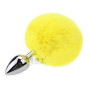 Анальна пробка з хвостом SKN-Z38 Yellow ( розмір XS )