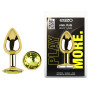 Анальная пробка с кристаллом EGZO - Gold Round Plug Lime size S