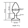 Анальная пробка с кристаллом EGZO - Multicolor Heart Plug Aqua size S