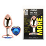 Анальная пробка с кристаллом EGZO - Rose Gold Heart Plug Blue size S