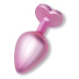 Анальная пробка с кристаллом EGZO - Pink Perl Heart Plug Yellow, size S