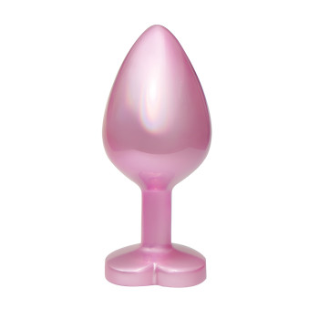 Анальная пробка с кристаллом EGZO - Pink Perl Heart Plug Yellow, size S