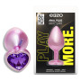 Анальная пробка с кристаллом EGZO - Pink Perl Heart Plug Purple, size S