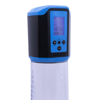 Автоматична вакуумна помпа із зарядкою від USB та LCD дисплеєм CANWIN Passion Pump Men Blue - P648AU