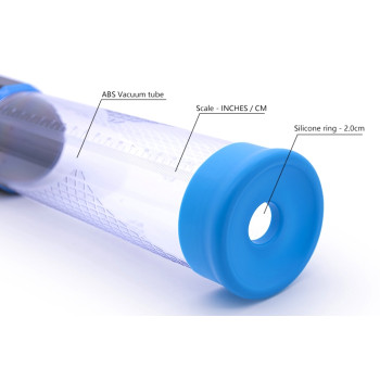 Автоматична вакуумна помпа із зарядкою від USB та LCD дисплеєм CANWIN Passion Pump Men Blue - P648AU