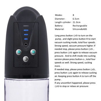 Автоматична вакуумна помпа із зарядкою від USB CANWIN Passion Pump Men - P668AU