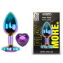 Анальная пробка с кристаллом EGZO - Multicolor Heart Plug Purple size M