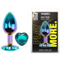 Анальная пробка с кристаллом EGZO - Multicolor Heart Plug Marine size M