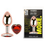 Анальная пробка с кристаллом EGZO - Rose Gold Heart Plug Red size M