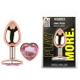 Анальная пробка с кристаллом EGZO - Rose Gold Heart Plug Pink size M
