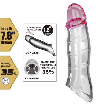 Насадка-презерватив PRETTY LOVE - Damell Penis Sleeve Clear Pink, BI-026278NM