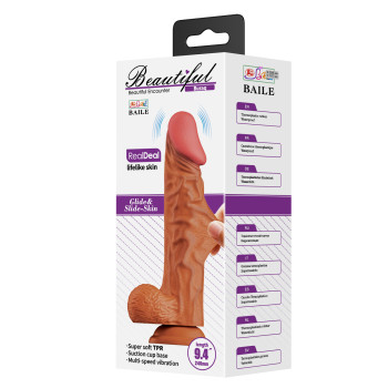 Великий вібратор на присосці BAILE - Beautiful Burag Vibration 9.4", BW-008104ZR-1