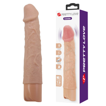 Реалістичний вібратор, що перезаряджається Pretty Love - Leander Realistic Vibrating Dildo, BW-500080