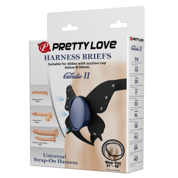Універсальна система для страпону Pretty Love - Caldric II Black & Blue Universal Harness Briefs, BW-022107-1