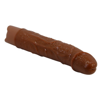 Перезаряжаемый вибратор реалистик Pretty Love - Leander Realistic Vibrating Dildo Brown, BW-500080-1