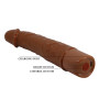 Перезаряжаемый вибратор реалистик Pretty Love - Leander Realistic Vibrating Dildo Brown, BW-500080-1