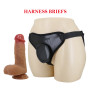 Страпон женский Pretty Love - Fogg 4.7" Silicone Dildo with Harness Briefs, BW-022076