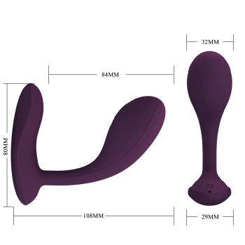 Вібромасажер серії G-Spot APP від Pretty Love - Baird Purple, BI-014992HP-1