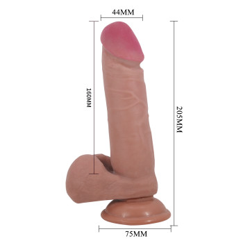 Фалоімітатор на присосці, з ефектом ковзної шкіри LyBaile - Sliding Skin 8.1”, BW-008017LP-1