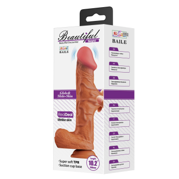 Великий вібратор на присосці BAILE - Buraq Realistic Dildo 9,4", BW-008103ZR-1