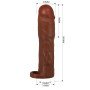 Подовжуюча насадка презерватив Pretty Love - Gerd 3" Brown, BI-026258-1