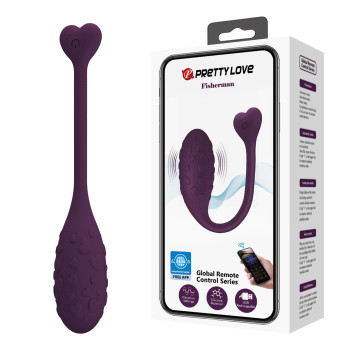 Віброяйце кероване смартфоном Pretty Love - Fisherman Purple Mobile APP, BI-300016HP-1