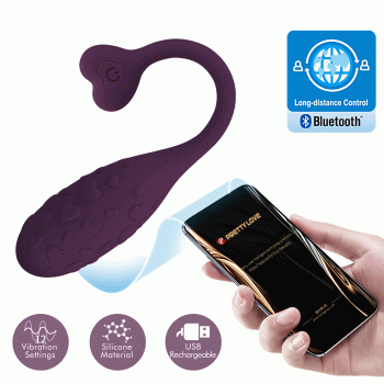 Віброяйце кероване смартфоном Pretty Love - Fisherman Purple Mobile APP, BI-300016HP-1