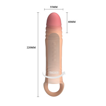 Подовжуюча насадка з вібростимуляцією ( на 4 см ) Pretty Love - Penis Sleeve, BI-026241Z