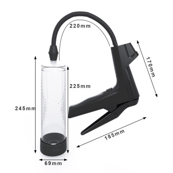 УЦІНКА - Вакуумна помпа з манометром CANWIN Men Air Gun Penis Pump - P398
