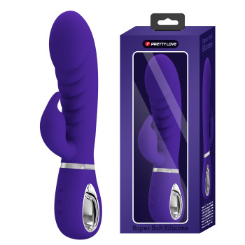 УЦІНКА - Ребристий вібратор Pretty Love - Prescott Purple, DIS-BI-014635-3