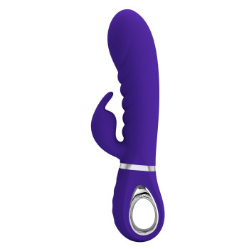 УЦЕНКА - Ребристый вибратор Pretty Love - Prescott Purple, DIS-BI-014635-3