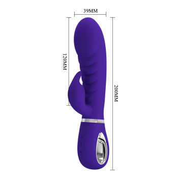 УЦЕНКА - Ребристый вибратор Pretty Love - Prescott Purple, DIS-BI-014635-3