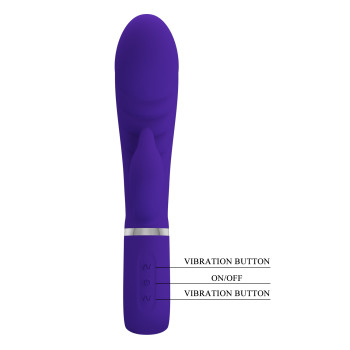 УЦЕНКА - Ребристый вибратор Pretty Love - Prescott Purple, DIS-BI-014635-3