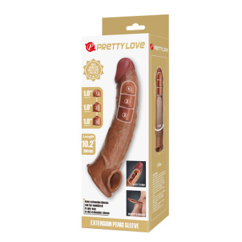 Подовжуюча насадка Pretty Love - Silas Penis Sleeve Brown, BI-026279-1