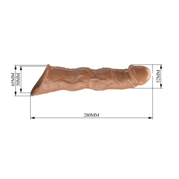 Подовжуюча насадка Pretty Love - Extension Penis Sleeve with Modular Length Blocks Brown, BI-026280-1
