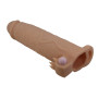 Подовжуюча насадка з вібростимуляцією Pretty Love - Xerxes Vibrating Penis Sleeve Skin, BI-026282Z